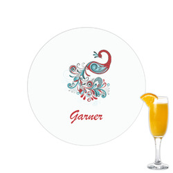 Peacock Printed Drink Topper - 2.15" (Personalized)