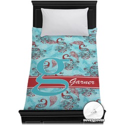 Peacock Duvet Cover - Twin (Personalized)