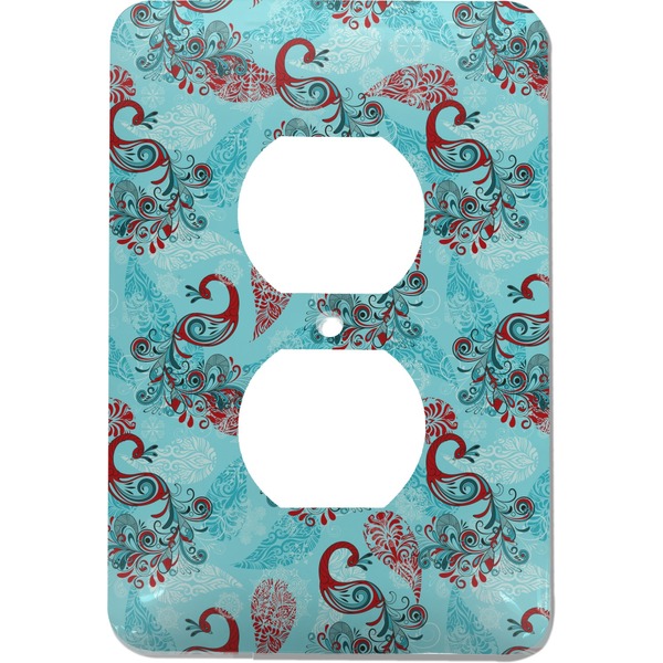 Custom Peacock Electric Outlet Plate