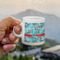 Peacock Espresso Cup - 3oz LIFESTYLE (new hand)