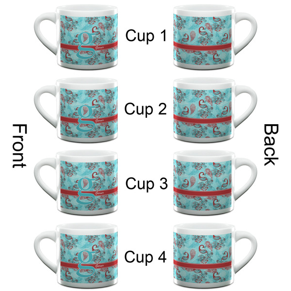 Peacock Espresso Cup - 6oz (Double Shot Set of 4) APPROVAL