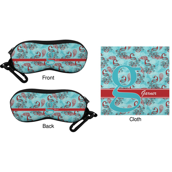 Peacock Eyeglass Case & Cloth (Approval)
