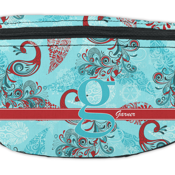 Peacock Fanny Pack - Closeup