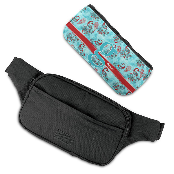 Peacock Fanny Packs - FLAT (flap off)