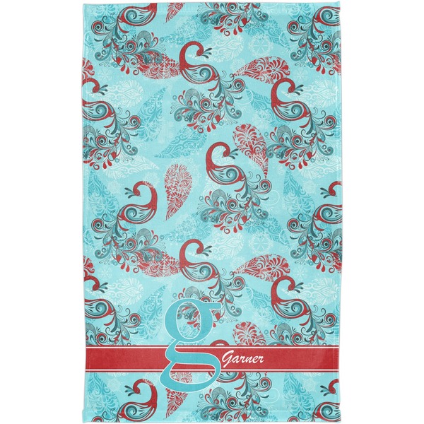 Peacock Finger Tip Towel - Full View