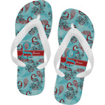 Peacock Flip Flops - Small (Personalized)
