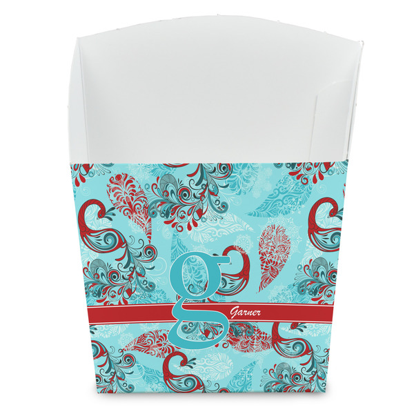 Custom Peacock French Fry Favor Boxes (Personalized)