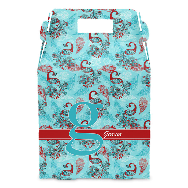 Peacock Gable Favor Box - Front