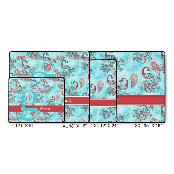 Peacock Gaming Mats - SIZE CHART