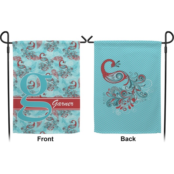 Peacock Garden Flag - Double Sided Front and Back