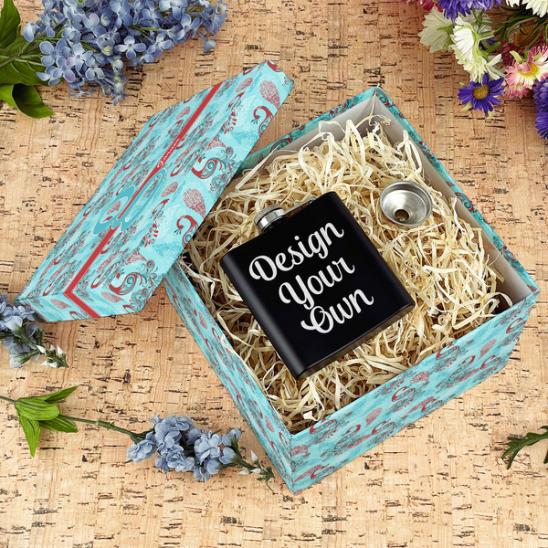 Peacock Gift Boxes with Lid - Canvas Wrapped - Large - In Context