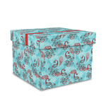 Peacock Gift Box with Lid - Canvas Wrapped - Medium (Personalized)