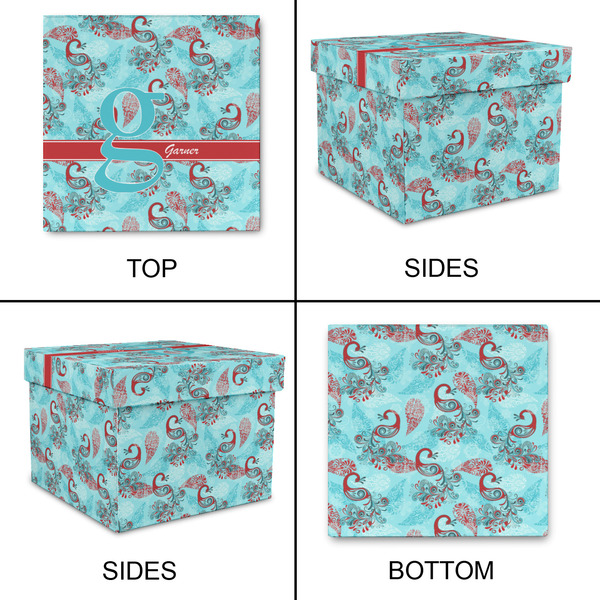 Peacock Gift Boxes with Lid - Canvas Wrapped - Small - Approval