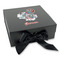 Peacock Gift Boxes with Magnetic Lid - Black - Front (angle)