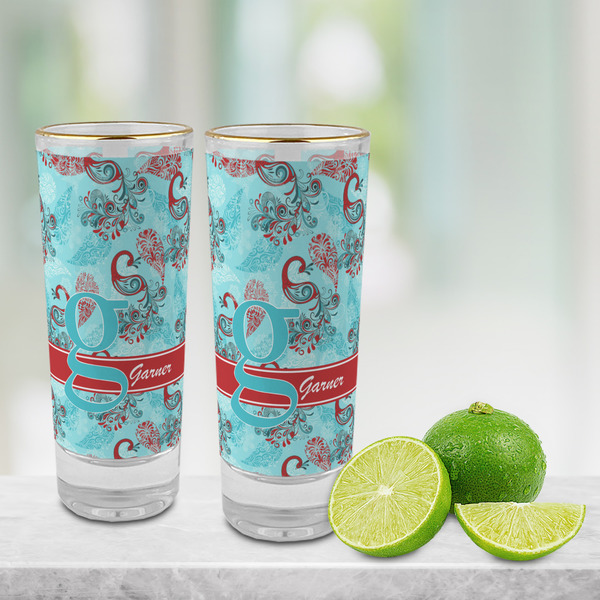 Peacock Glass Shot Glass - 2 oz - LIFESTYLE