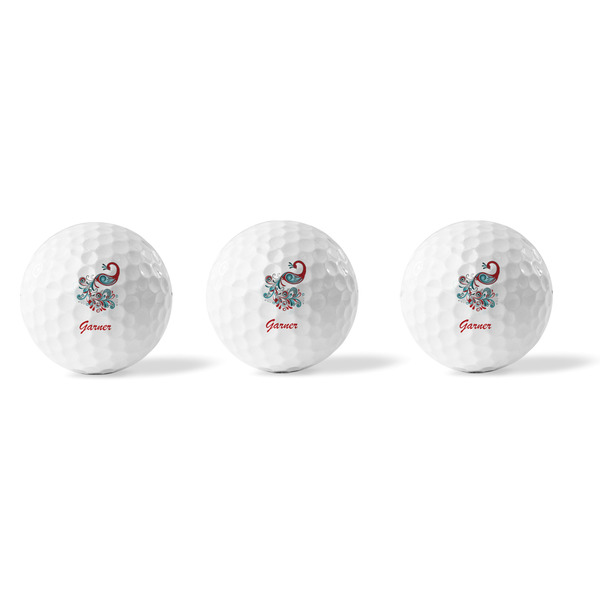 Peacock Golf Balls - Generic - Set of 3 - APPROVAL