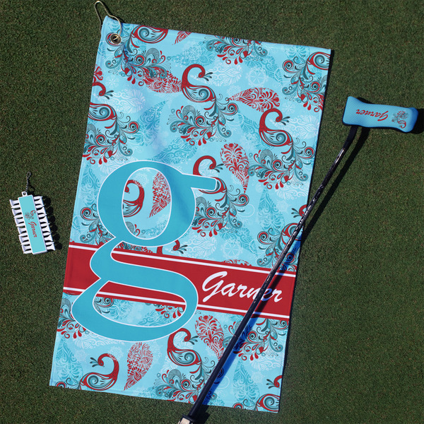 Custom Peacock Golf Towel Gift Set (Personalized)
