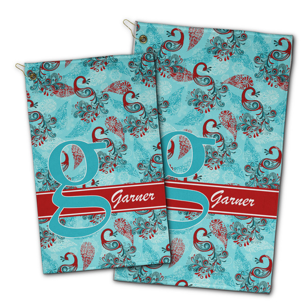 Peacock Golf Towel - PARENT (small and large)