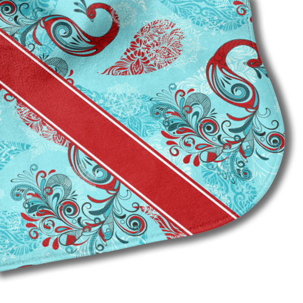 Peacock Hooded Baby Towel- Detail Corner