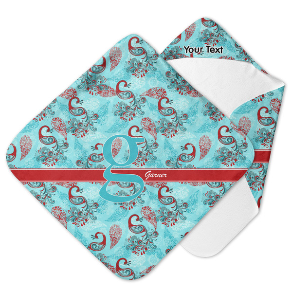 Custom Peacock Hooded Baby Towel (Personalized)