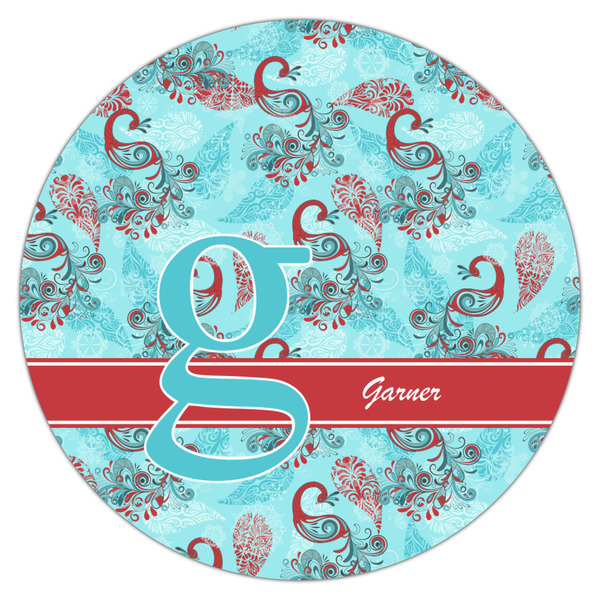 Peacock Icing Circle - Large - Single