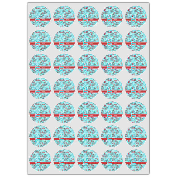 Peacock Icing Circle - XSmall - Set of 35