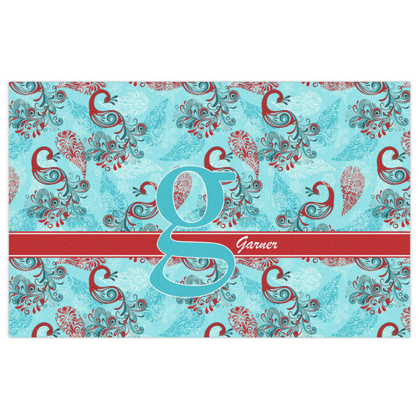 Peacock Indoor / Outdoor Rug - 5'x8' - Front Flat