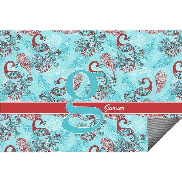 Custom Peacock Indoor / Outdoor Rug - 2'x3' (Personalized)