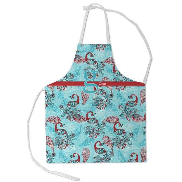 Custom Peacock Kid's Apron - Small (Personalized)