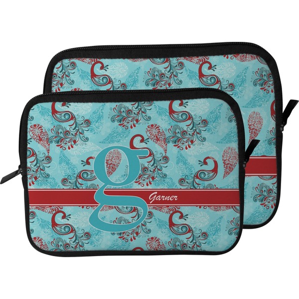 Peacock Laptop Sleeve (Size Comparison)