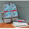 Peacock Large Backpack - Gray - On Desk