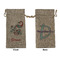 Peacock Large Burlap Gift Bag - Front & Back (Personalized)