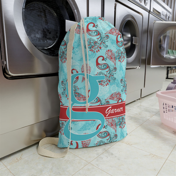 Peacock Large Laundry Bag - In Context