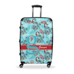 Peacock Suitcase - 28" Large - Checked w/ Name and Initial