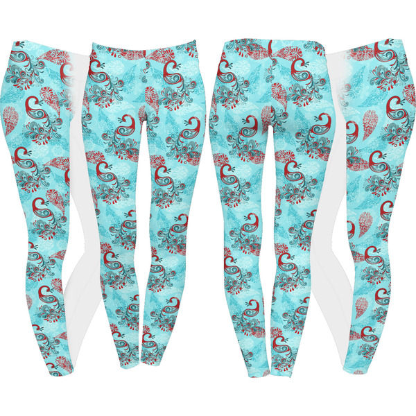 Peacock Leggings Turn Around - Apvl