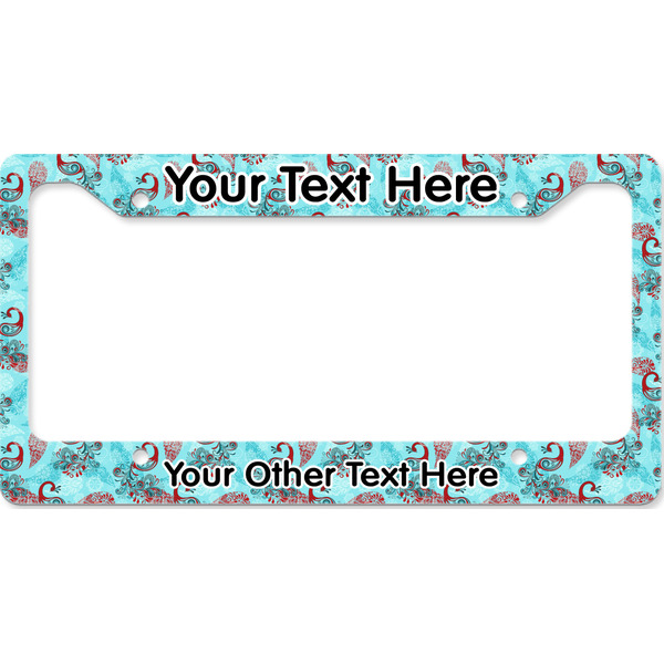 Custom Peacock License Plate Frame - Style B (Personalized)