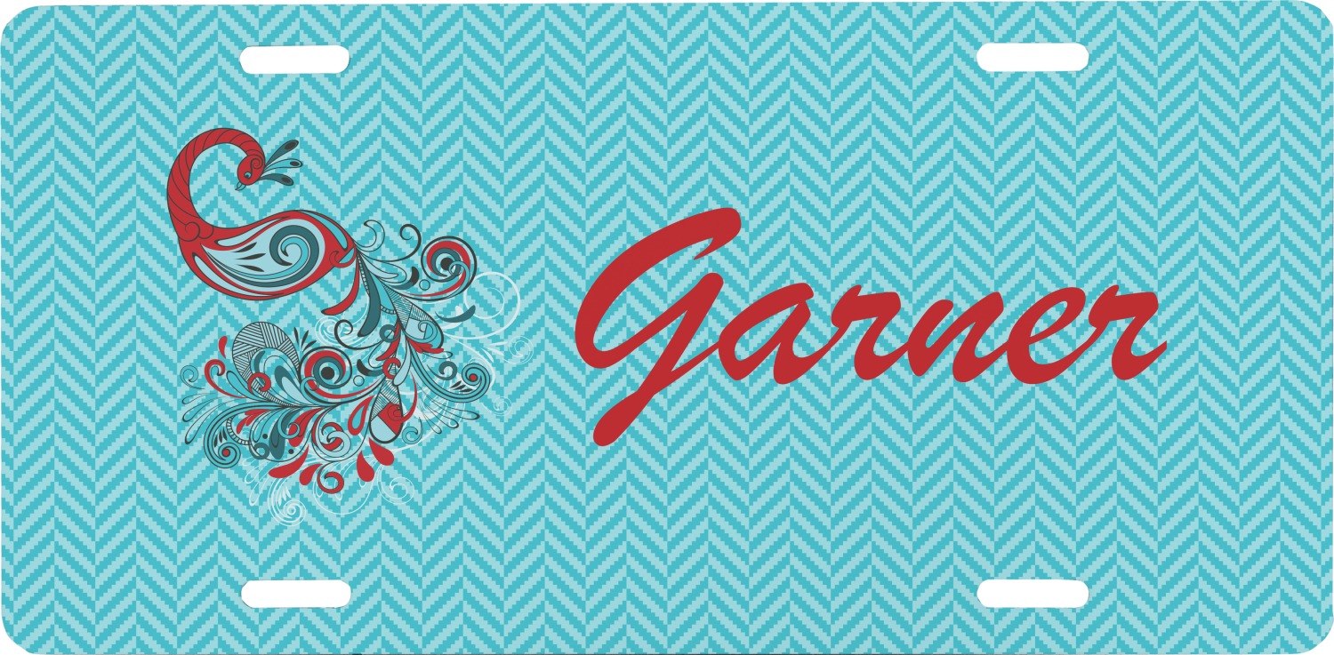 Peacock Front License Plate (Personalized) YouCustomizeIt