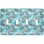 Peacock Light Switch Cover (4 Toggle Plate)