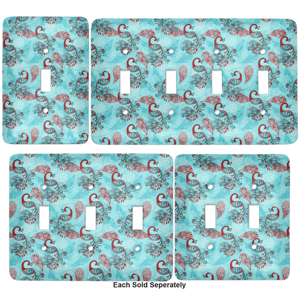 Peacock Light Switch Covers all sizes