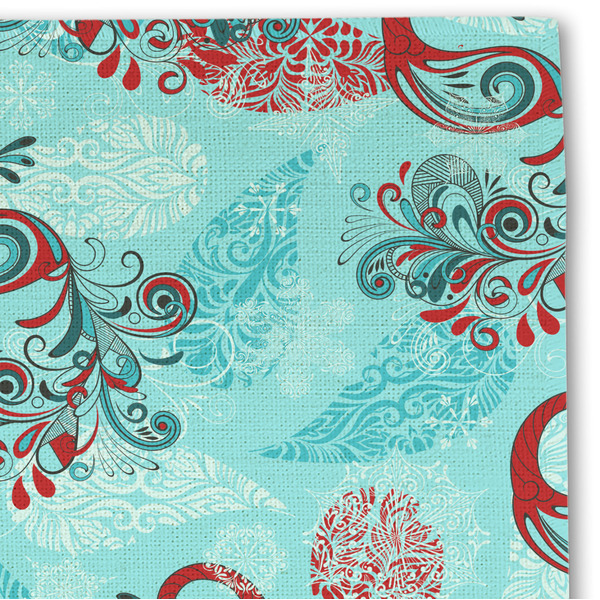 Peacock Linen Placemat - DETAIL