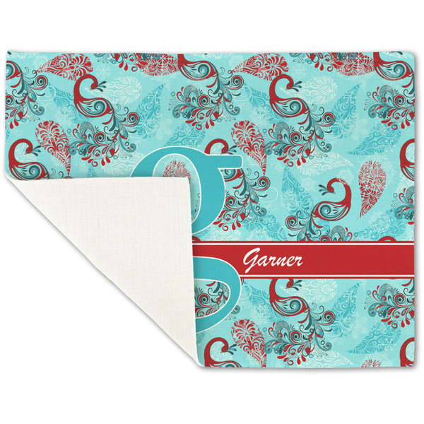 Peacock Linen Placemat - Folded Corner (single side)