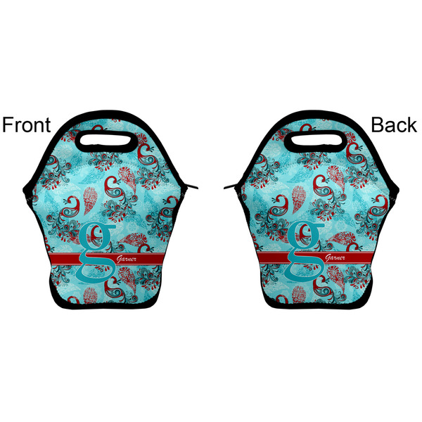 Peacock Lunch Bag - Front and Back