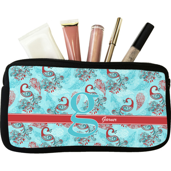 Custom Peacock Makeup / Cosmetic Bag (Personalized)