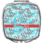 Peacock Compact Makeup Mirror (Personalized)