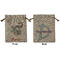 Peacock Medium Burlap Gift Bag - Front & Back (Personalized)