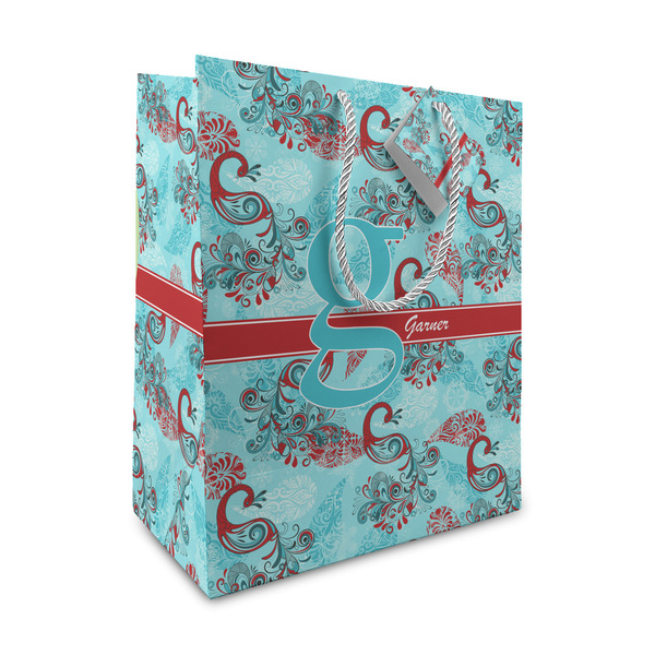 Custom Peacock Medium Gift Bag (Personalized)