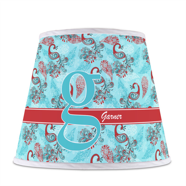 Peacock Poly Film Empire Lampshade - Front View