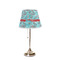 Peacock Poly Film Empire Lampshade - On Stand
