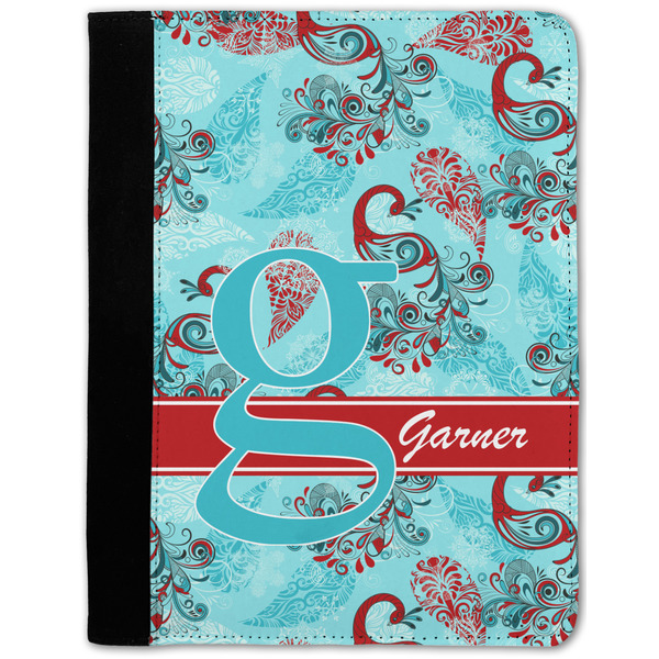 Custom Peacock Notebook Padfolio w/ Name and Initial
