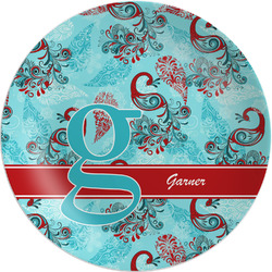 Peacock Melamine Salad Plate - 8" (Personalized)